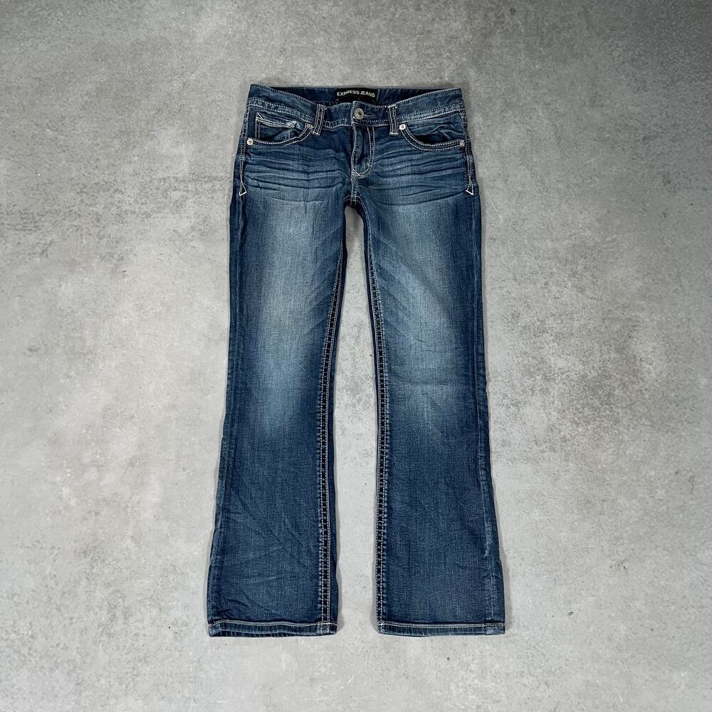 Bootcut Low Rise Express Jeans Women’s Denim Western Flare Size: 4